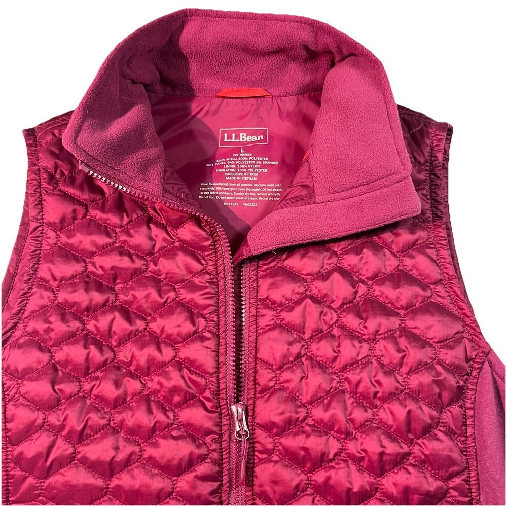 LL Bean Women's Quilted Vest Large Petite Thinsulate EUC